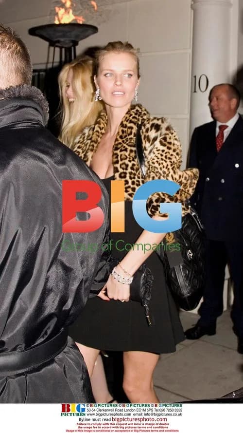 Eva Herzigova and Claudia Schiffer leaving party
