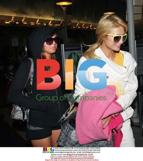 Paris Hilton and Brittany Flickinger at LAX