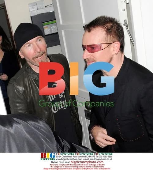 The Edge and Bono at Spirit launch after party