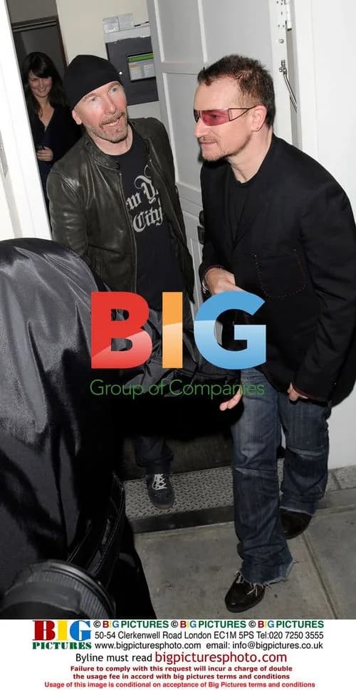 The Edge and Bono at Spirit Launch After Party