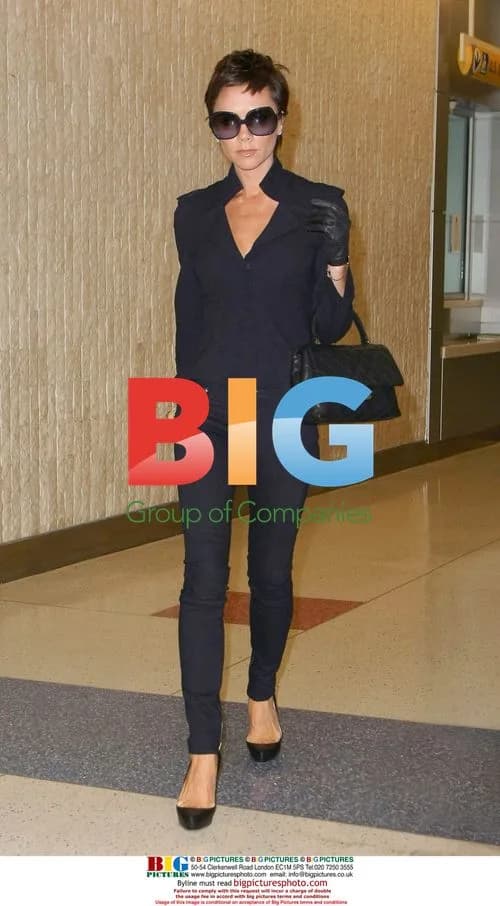Victoria Beckham arrives at JFK Airport