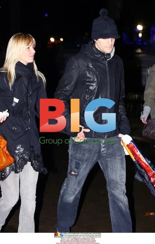 Jonathan Woodgate and girlfriend at Winter Wonderland