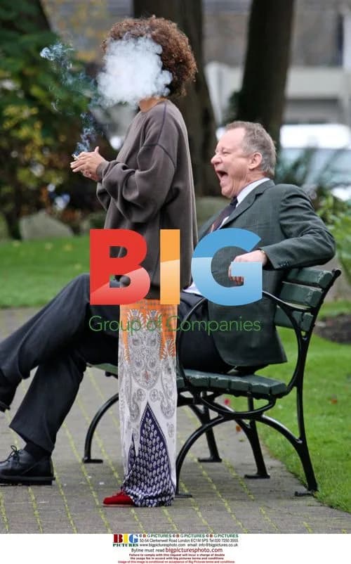 Halle Berry and Stellan Skarsgård on set of Frankie and Alice