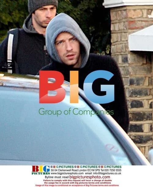 Chris Martin spotted leaving home in London