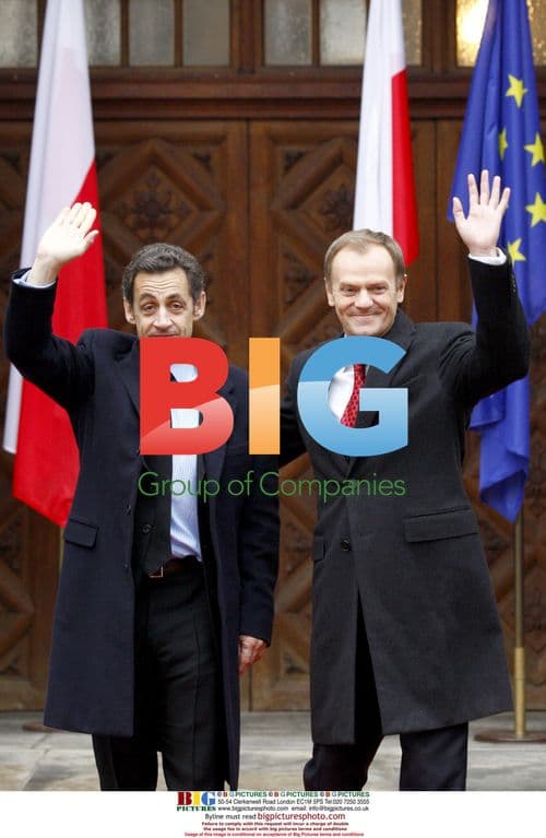 PM Tusk receives Sarkozy in Gdansk