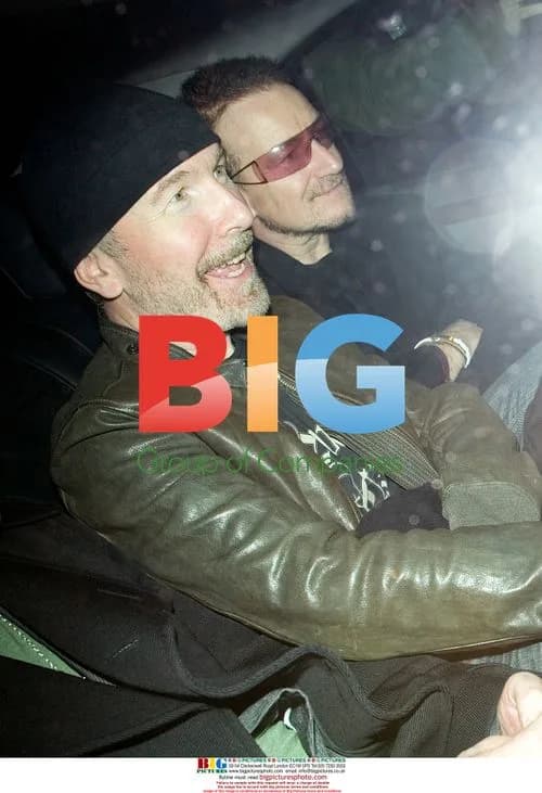 Bono and the Edge from U2 leave House Party in London