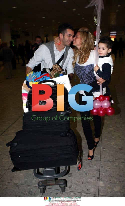 Nicola McLean arriving at Heathrow