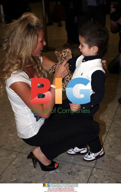 Nicola McLean arriving at Heathrow