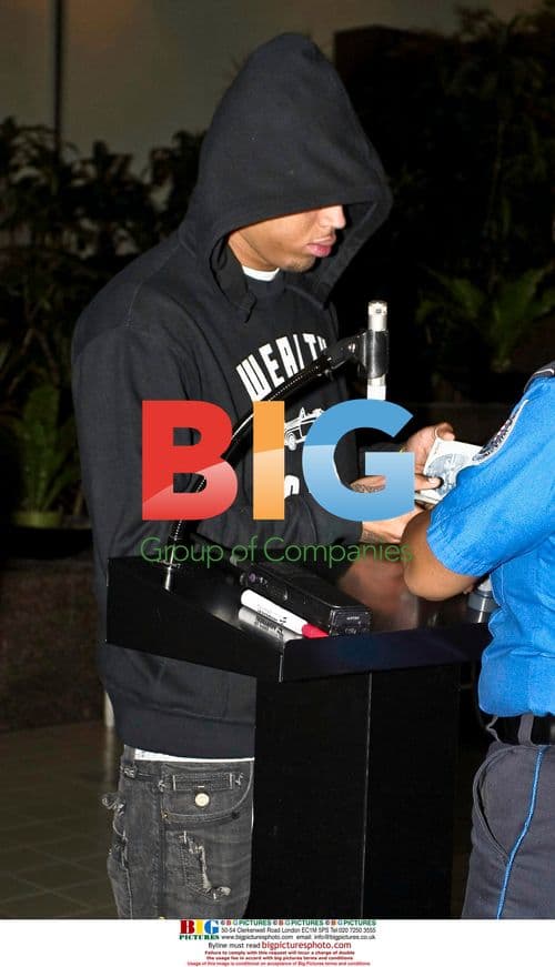 Rihanna and Chris Brown at LAX Airport