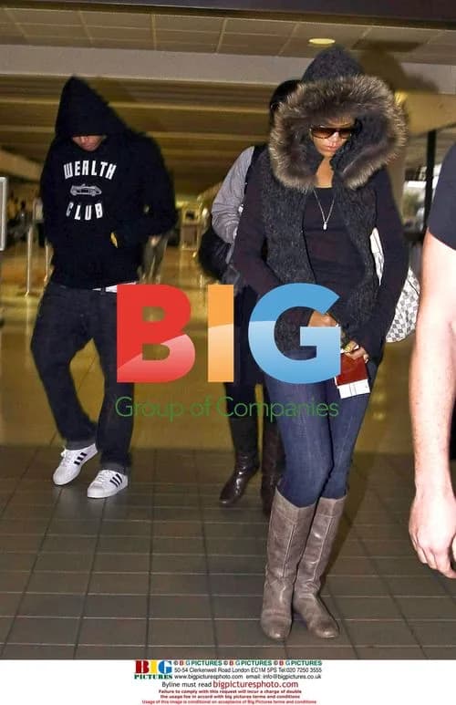 Rihanna and Chris Brown at LAX