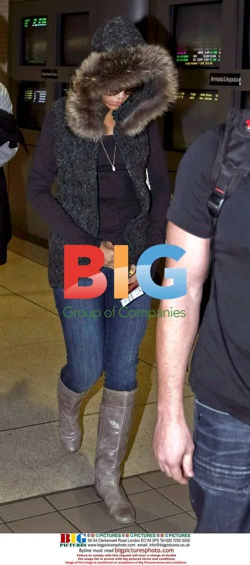 Rihanna and Chris Brown at LAX