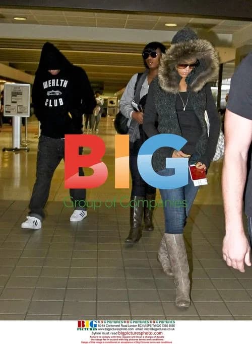 Rihanna and Chris Brown at LAX