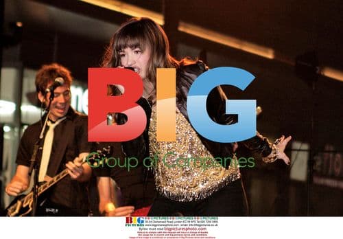 Demi Lovato Performs on Hollywood Blvd