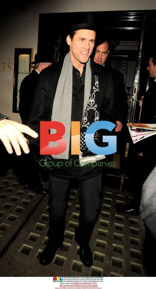 Jim Carrey Leaving Dinner in London