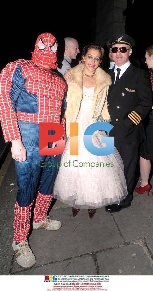 Guests at Damien Hirst's fancy dress party