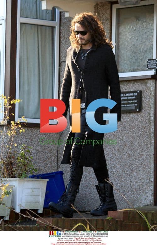 Russell Brand Leaving House