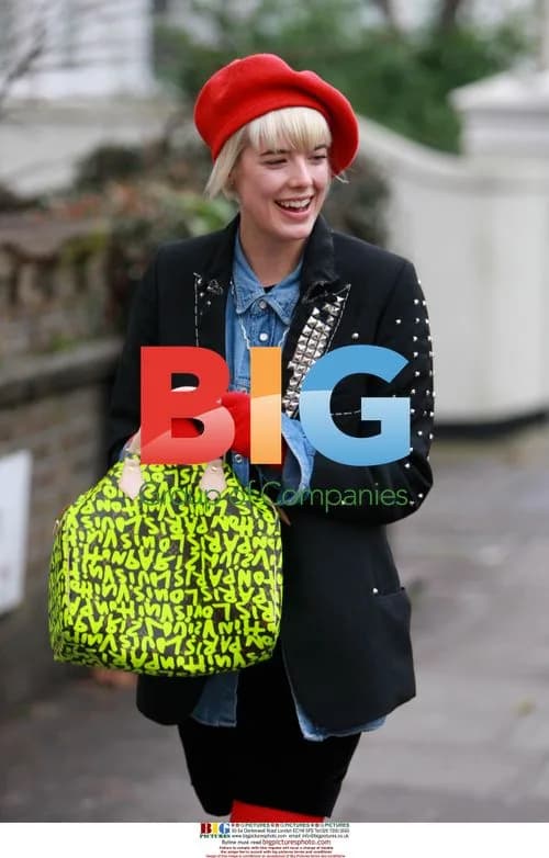 Model Agyness Deyn walking in North London