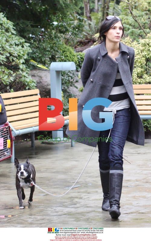 Famke Janssen Takes Dog for Break in Vancouver