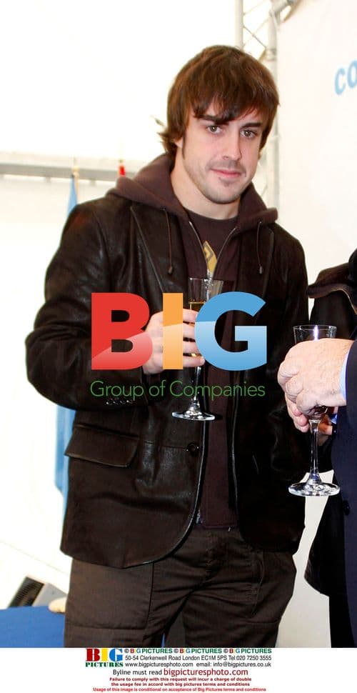 Fernando Alonso at sports center construction site