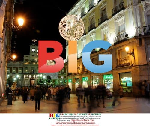 Christmas Lights Decorate Madrid, Spain