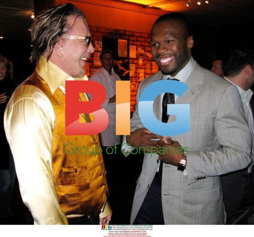 Mickey Rourke and Curtis '50 Cent' Jackson at Wrestler Premiere