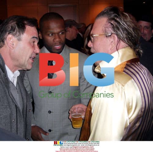 Oliver Stone, '50 Cent', Bai Ling and Mickey Rourke at Wrestler Premiere