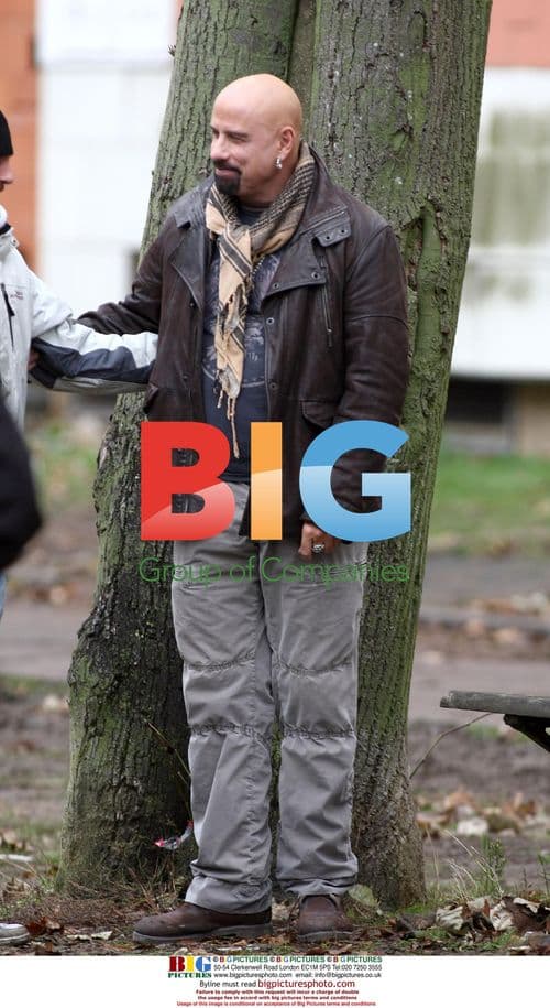 John Travolta and Jonathan Rhys Meyers on 'From Paris With Love' Set