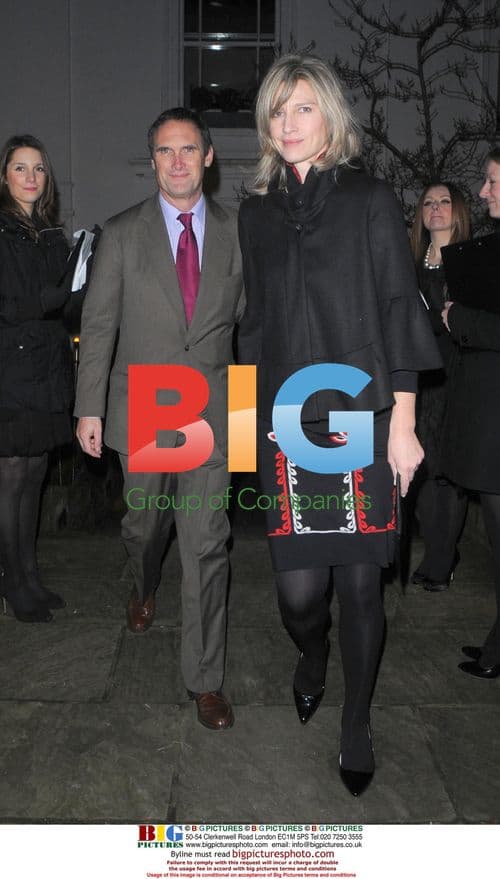A.A Gill & Nicola Formby at Matthew Freud Christmas Party
