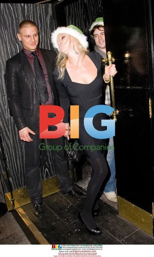 Jo Wood leaving Whisky Mist nightclub
