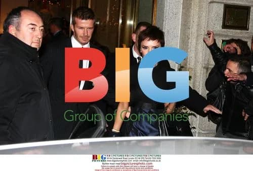 Beckhams leave Four Seasons Hotel in Milan