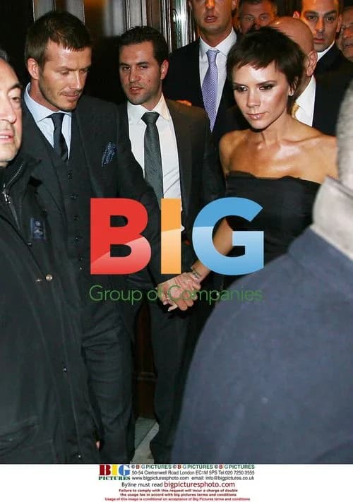 David and Victoria Beckham leave hotel in Milan