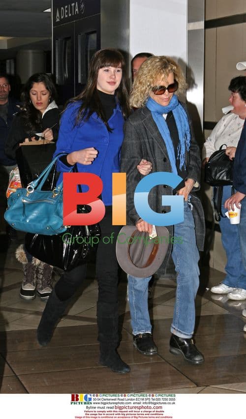 Kim Basinger and daughter at LAX