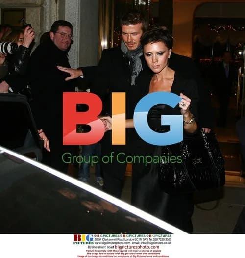 Beckhams leave hotel for football match