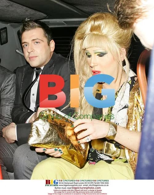 Jodie Harsh and Mark from Westlife Leaving Mayfair Hotel