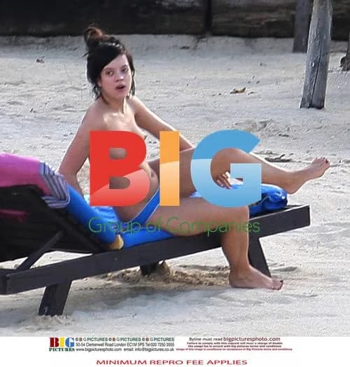Lily Allen on Caribbean Beach
