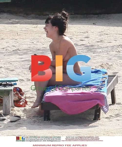 Lily Allen Topless on Beach