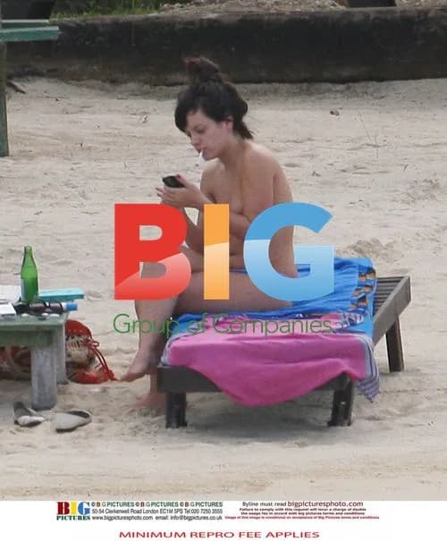 Lily Allen on Caribbean Beach
