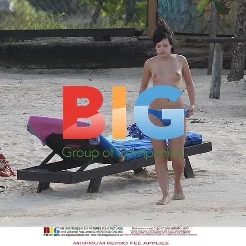 Lily Allen on Caribbean Beach