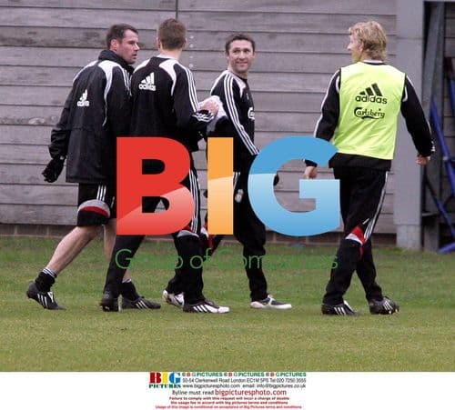 Liverpool players train at Melwood