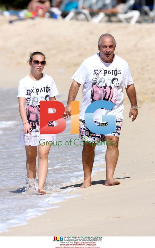 Sir Philip Green on Caribbean holiday