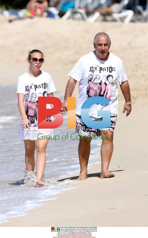 Sir Philip Green on Caribbean holiday