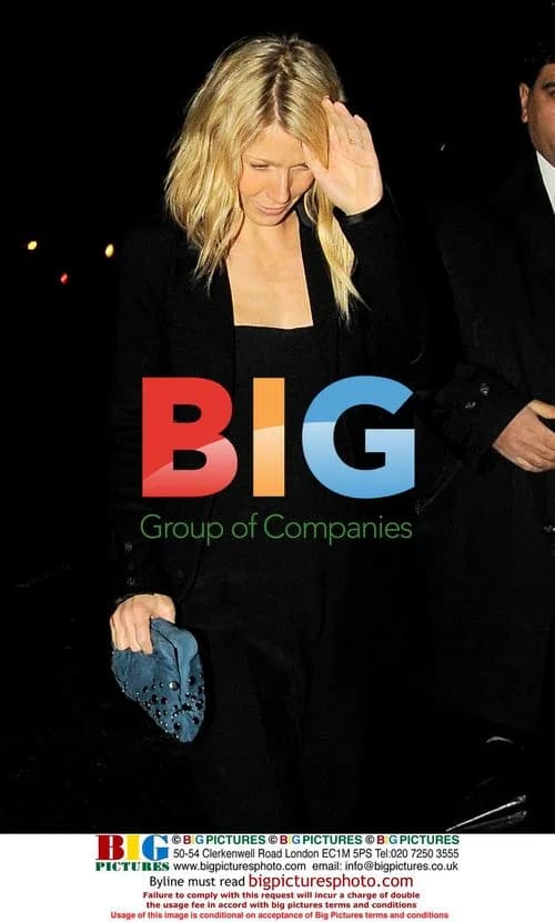 Gwyneth Paltrow leaving Madonna's Xmas party