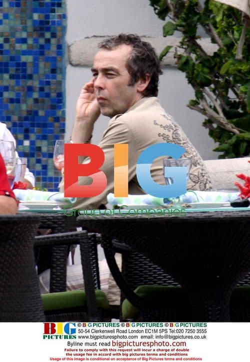 Actor John Hannah Enjoys Lunch on Miami Beach