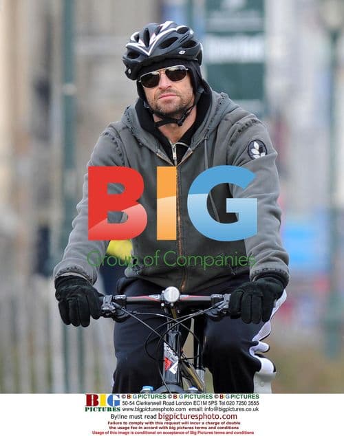 Hugh Jackman and son Oscar at NYC playground