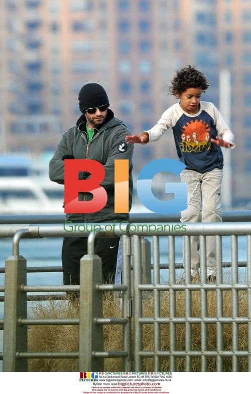 Hugh Jackman and son Oscar visit NYC park