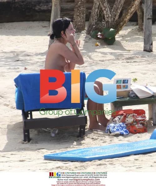Lily Allen Relaxes on Caribbean Beach