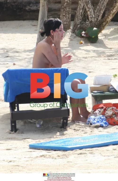 Lily Allen on Caribbean Beach