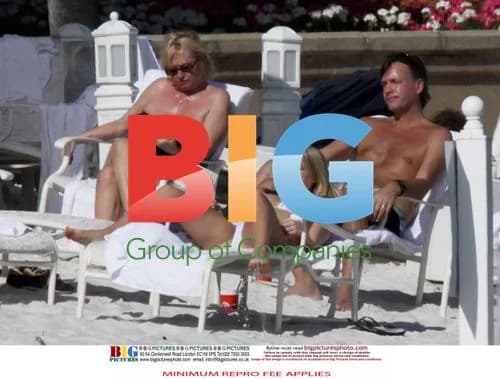 TV Hosts Judy Finnigan and Richard Madeley on Florida Beach