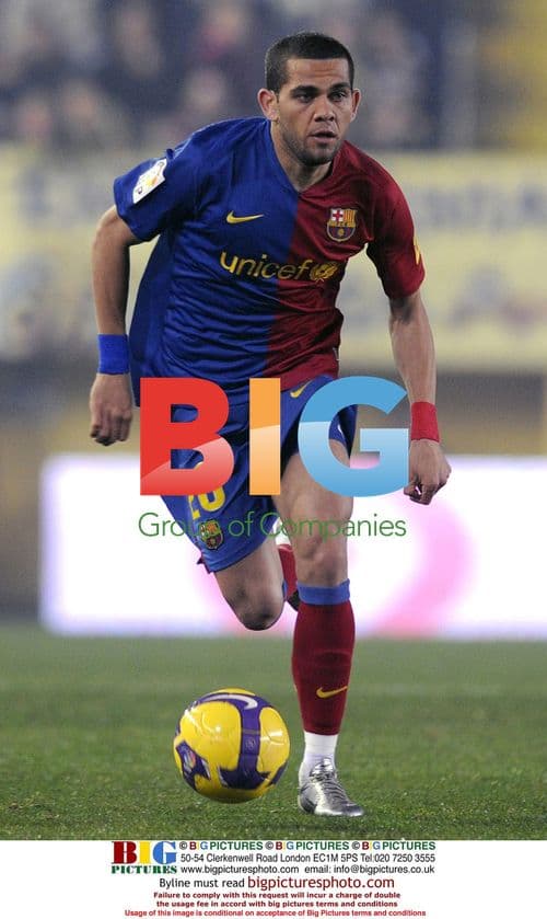 Daniel Alves (Barcelona) during Villareal vs. Barcelona match