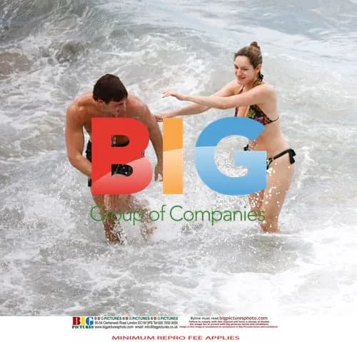 Kelly Brook and Danny Cipriani beach day